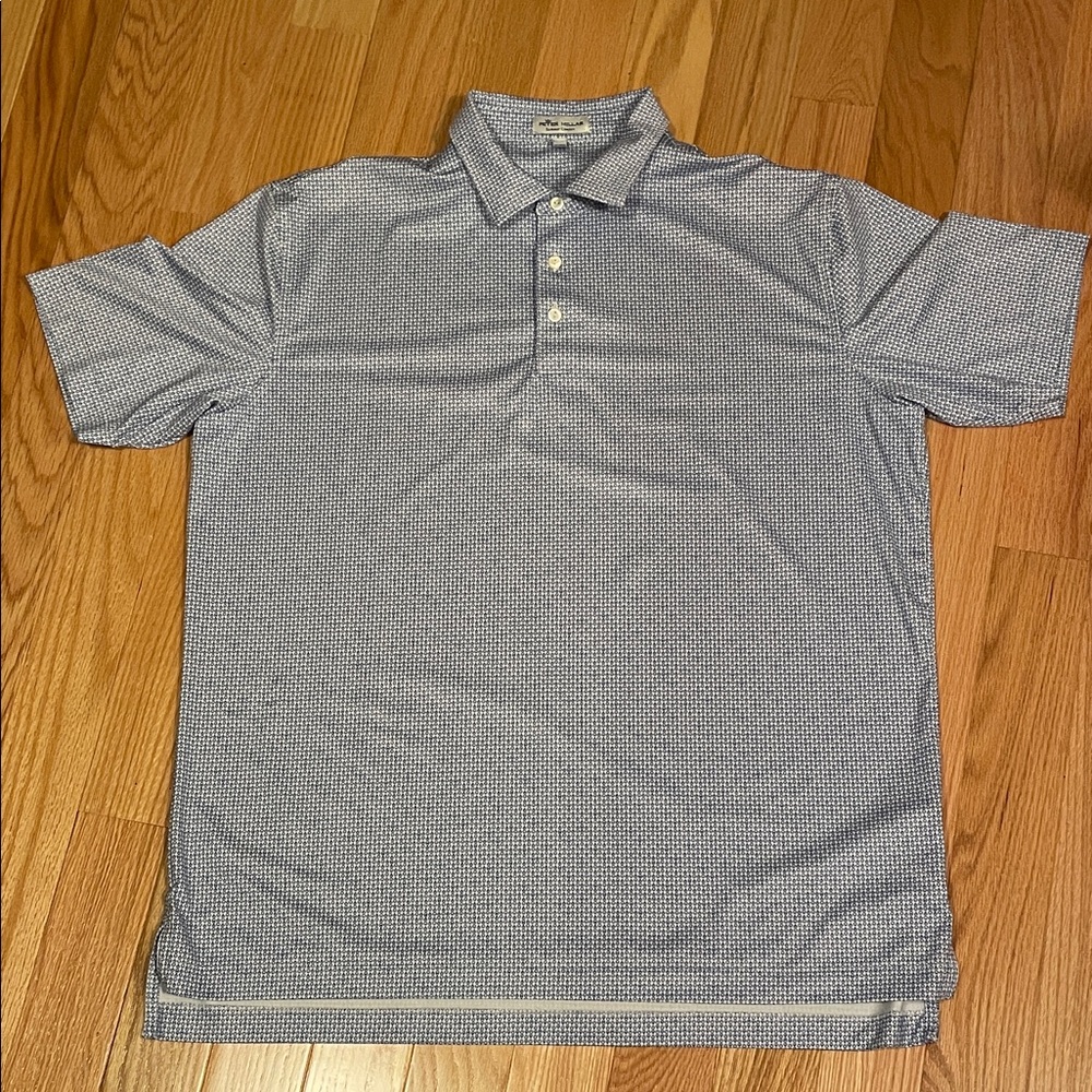 Peter Millar Patterned Blue Polo Shirt